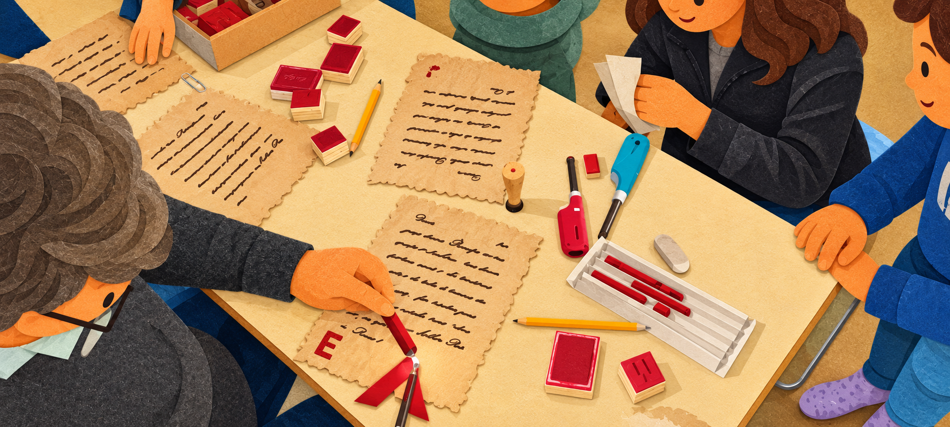 Ilustração da proposta Oficinas do Arquivo