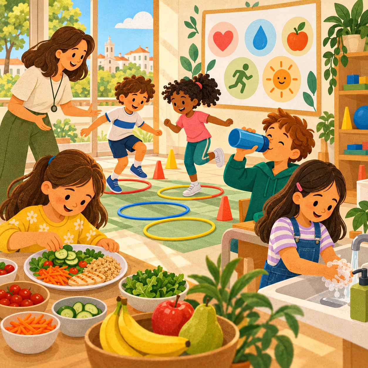 Ilustração da proposta Viver Bem é Fixe